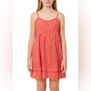 Junior XL • Taylor Swift • Lei Sundress Coral Mixed Media Mini Dress
